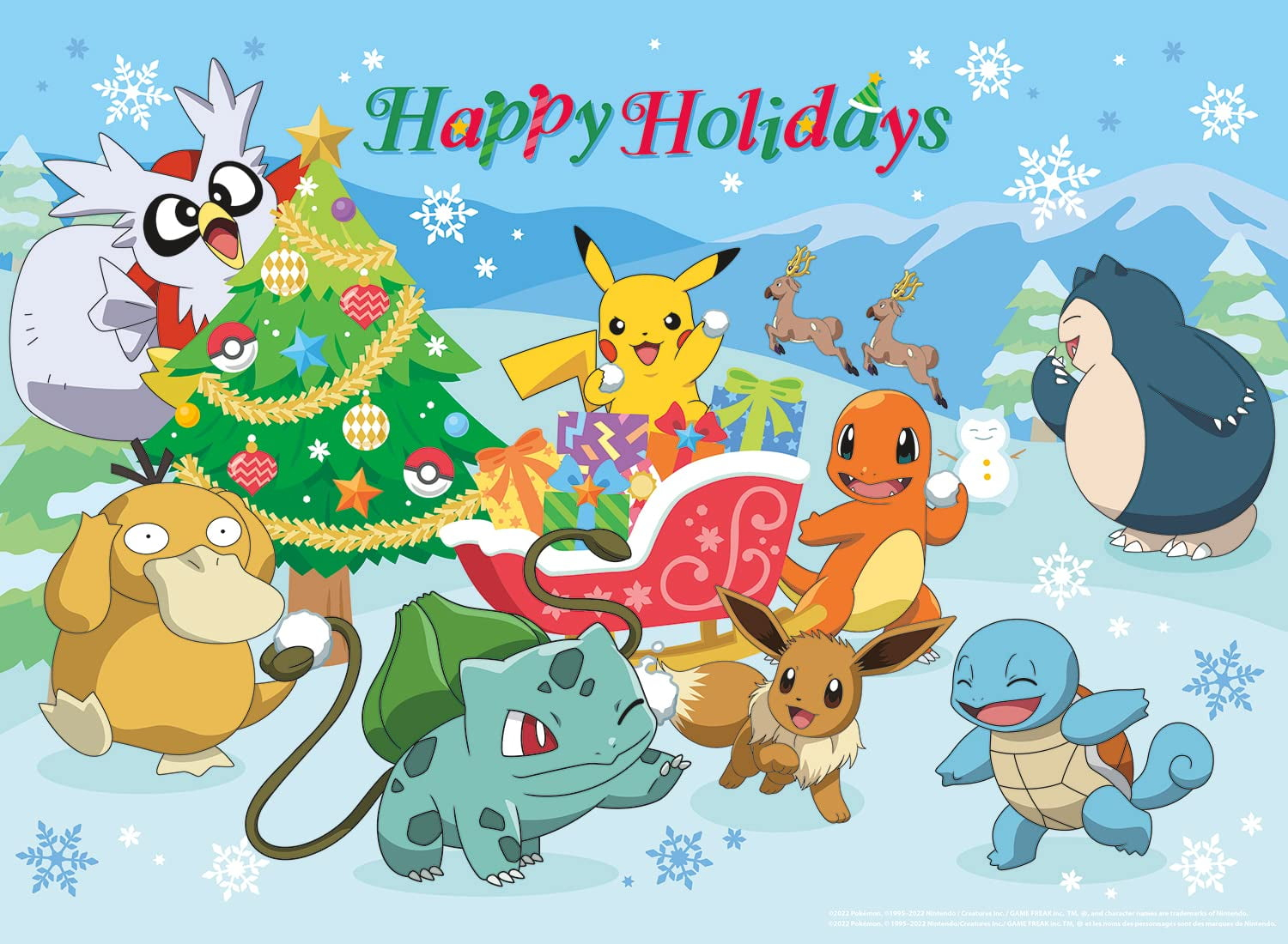 Buffalo Games 100-Piece Pokemon Happy Holidays Jigsaw Puzzle
