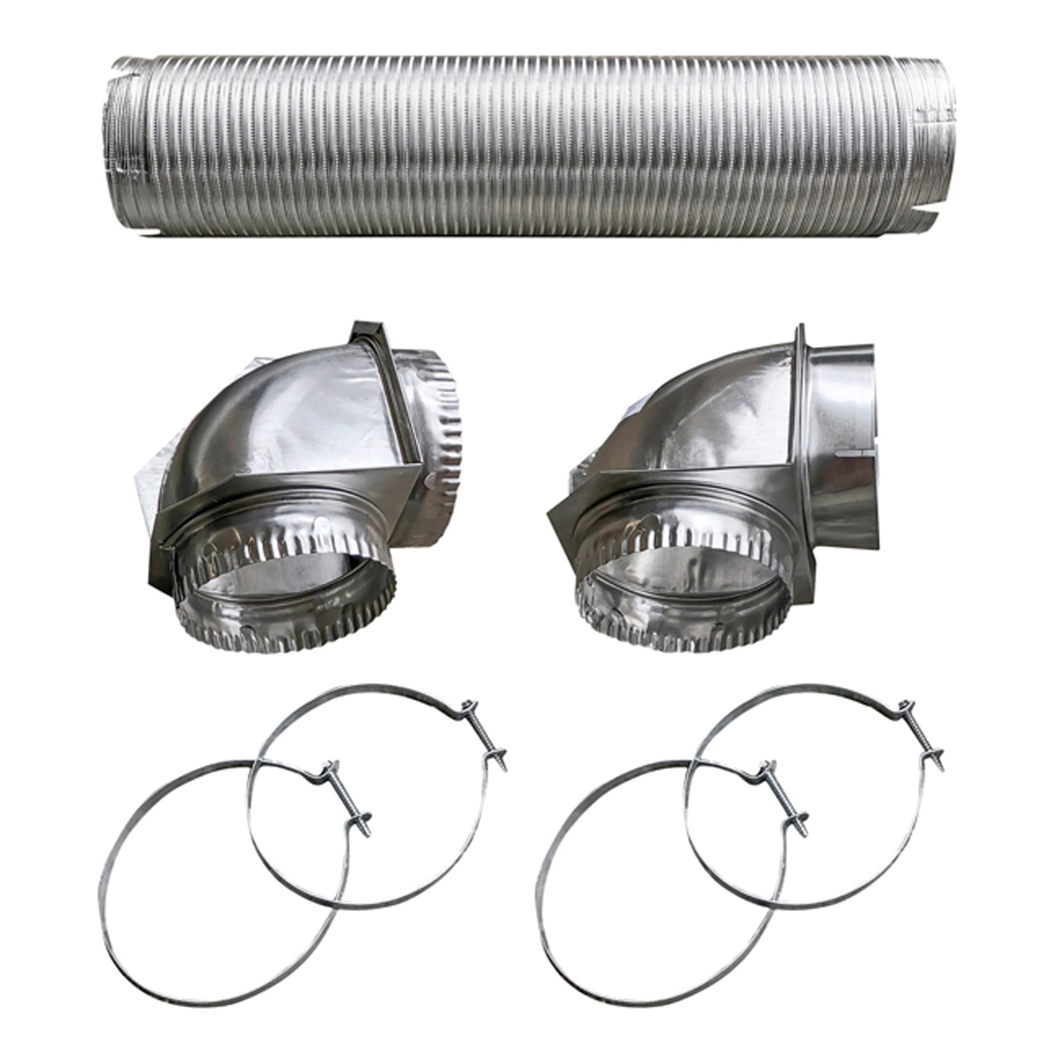 Builder's Best® 110050 Semi-rigid Dryer Vent Kit With Close Elbow