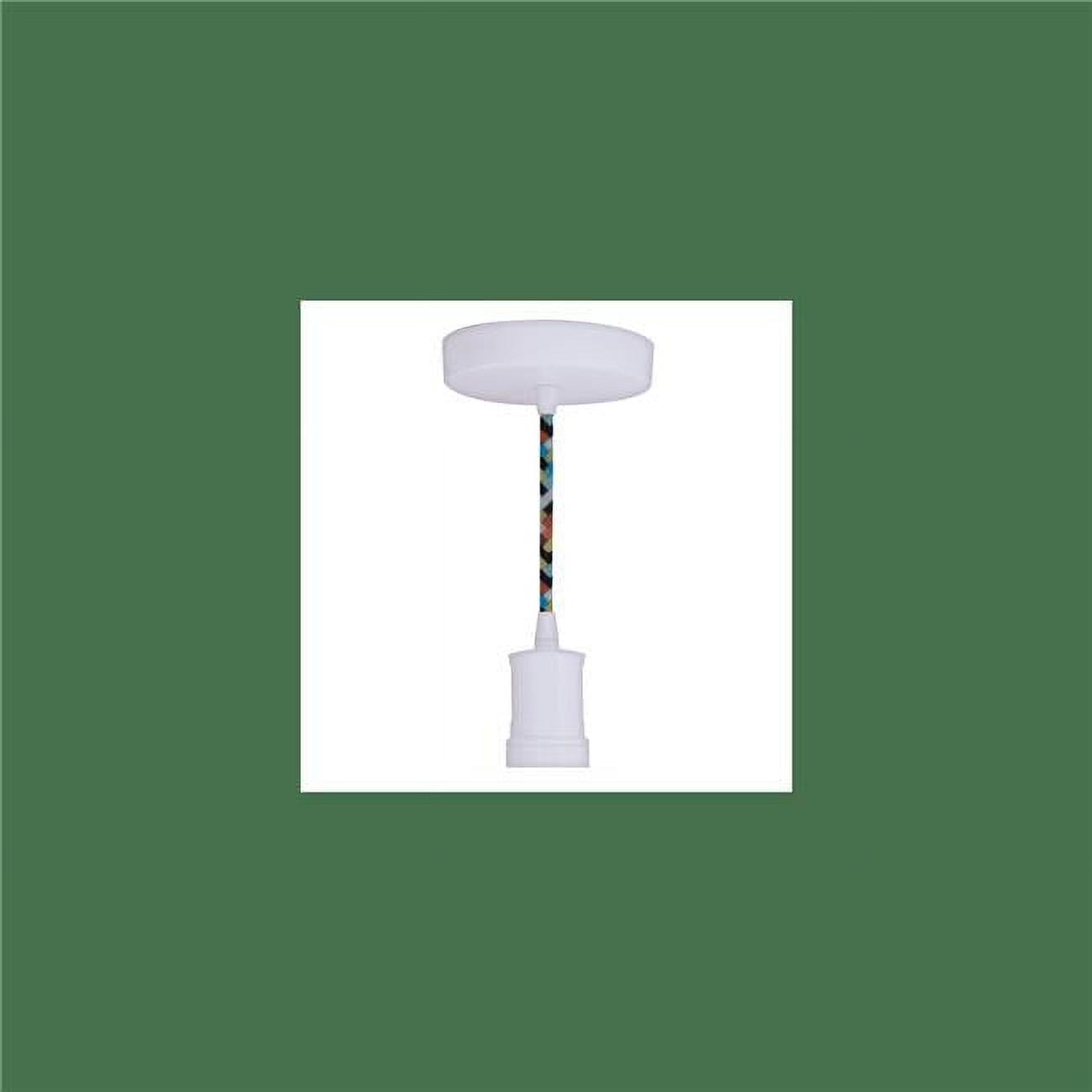 Bulbrite 1-Light White Contemporary Pendant Socket and Canopy