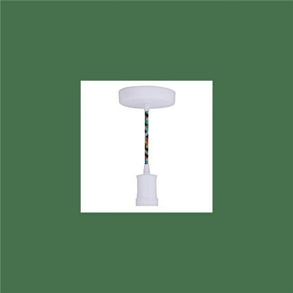 Bulbrite 1-Light White Contemporary Pendant Socket and Canopy