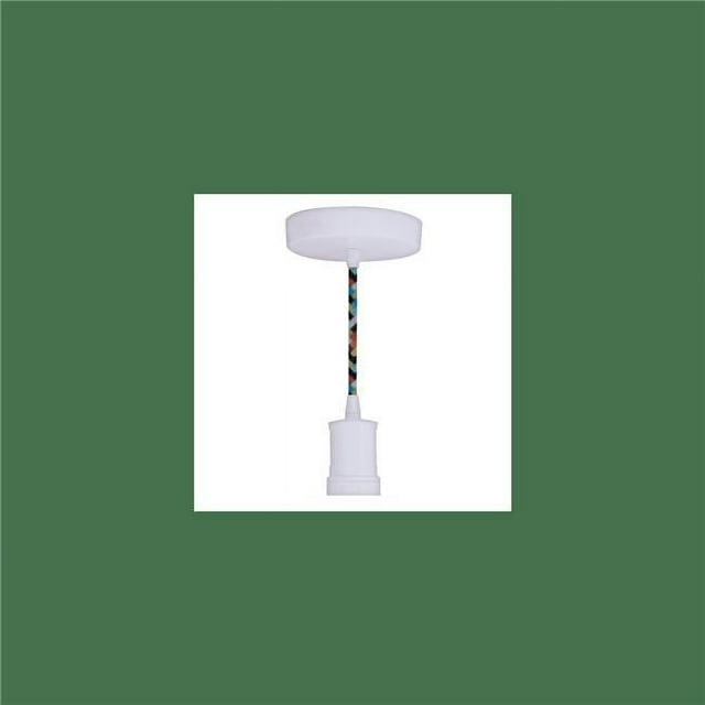 Bulbrite 1-Light White Contemporary Pendant Socket and Canopy