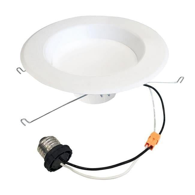 Bulbrite Pack of (4) 14 Watt Adjustable 5/6''Integrated LED Recessed Downlight with E26 Quick Connect Adaptor  2700K Warm White Light  1100 Lumens