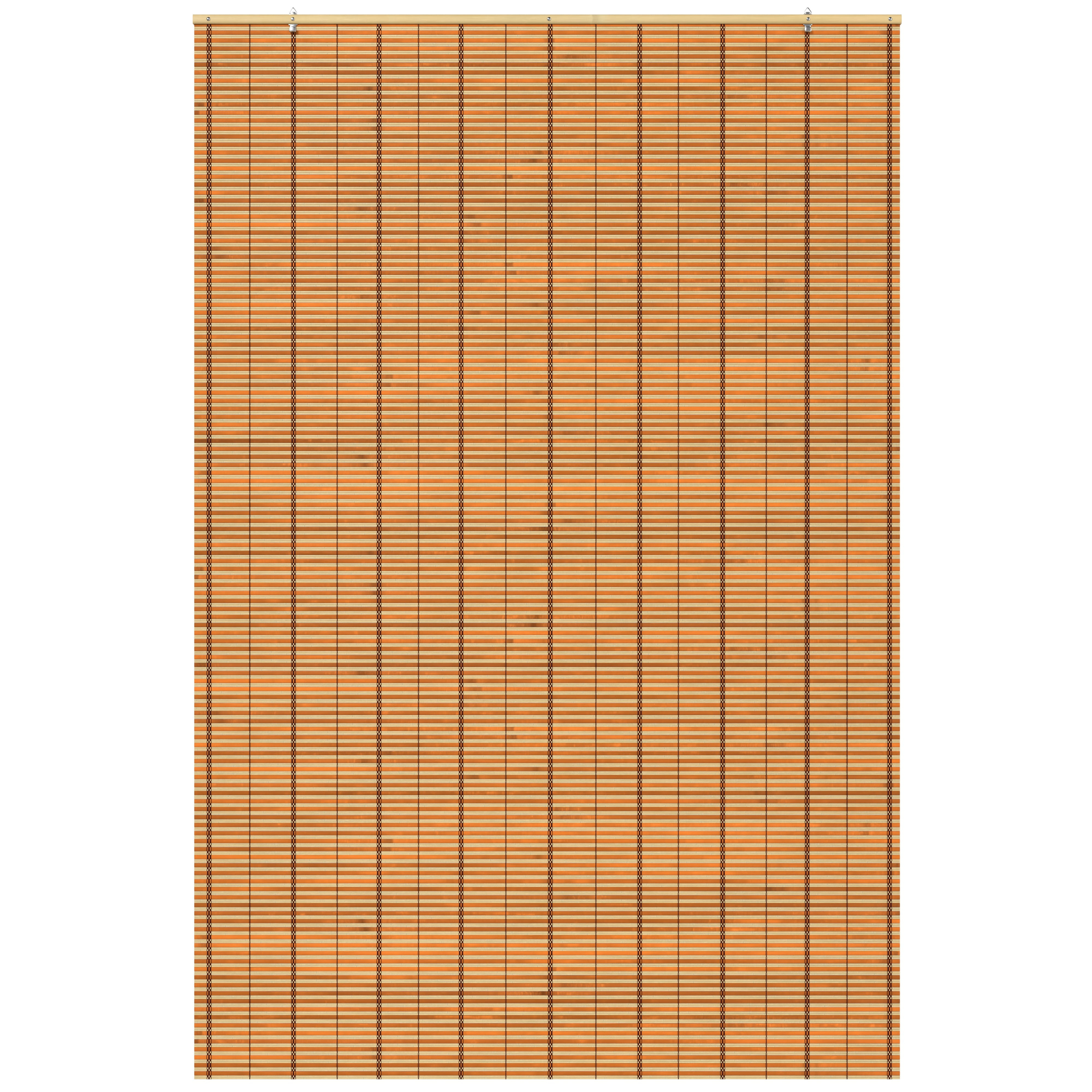 Burnt Bamboo Cordless Window Shade - Two-tone Honey 48" W
