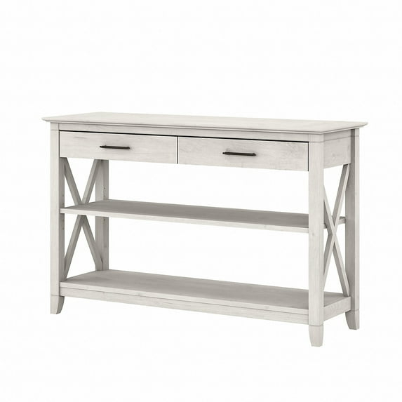 Bush Furniture Key West Console Table, Linen White Oak