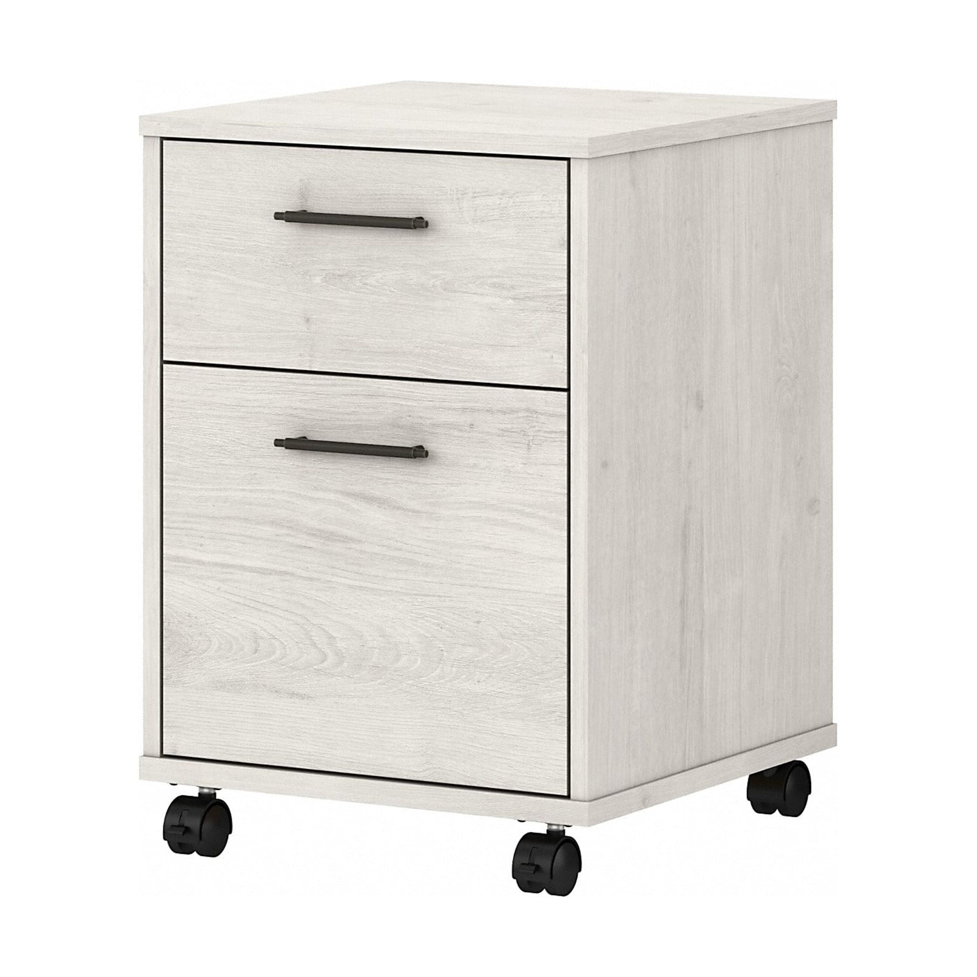 Bush Furniture Key West Mobile File Cabinet, 2 Drawer, Linen White Oak