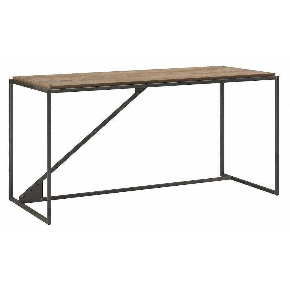 Bush Furniture Refinery 62W Industrial Desk in Rustic Gray