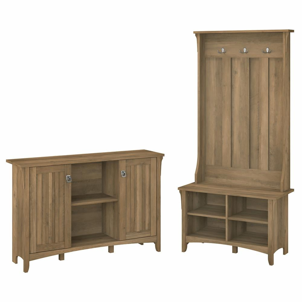 Bush Furniture Salinas Entryway Storage Set, Reclaimed Pine
