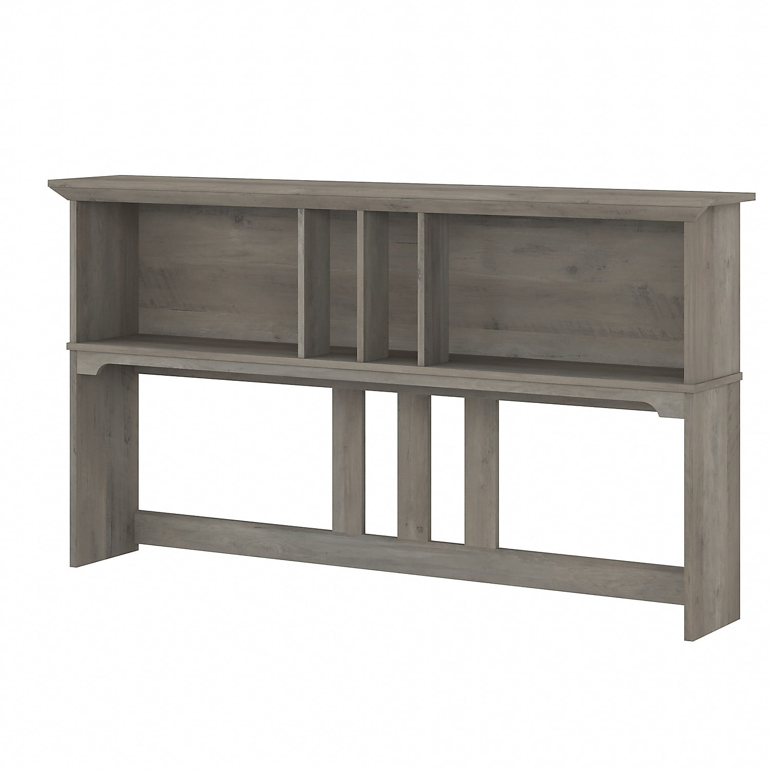 Bush Furniture Salinas Hutch for L Desk, Driftwood Gray