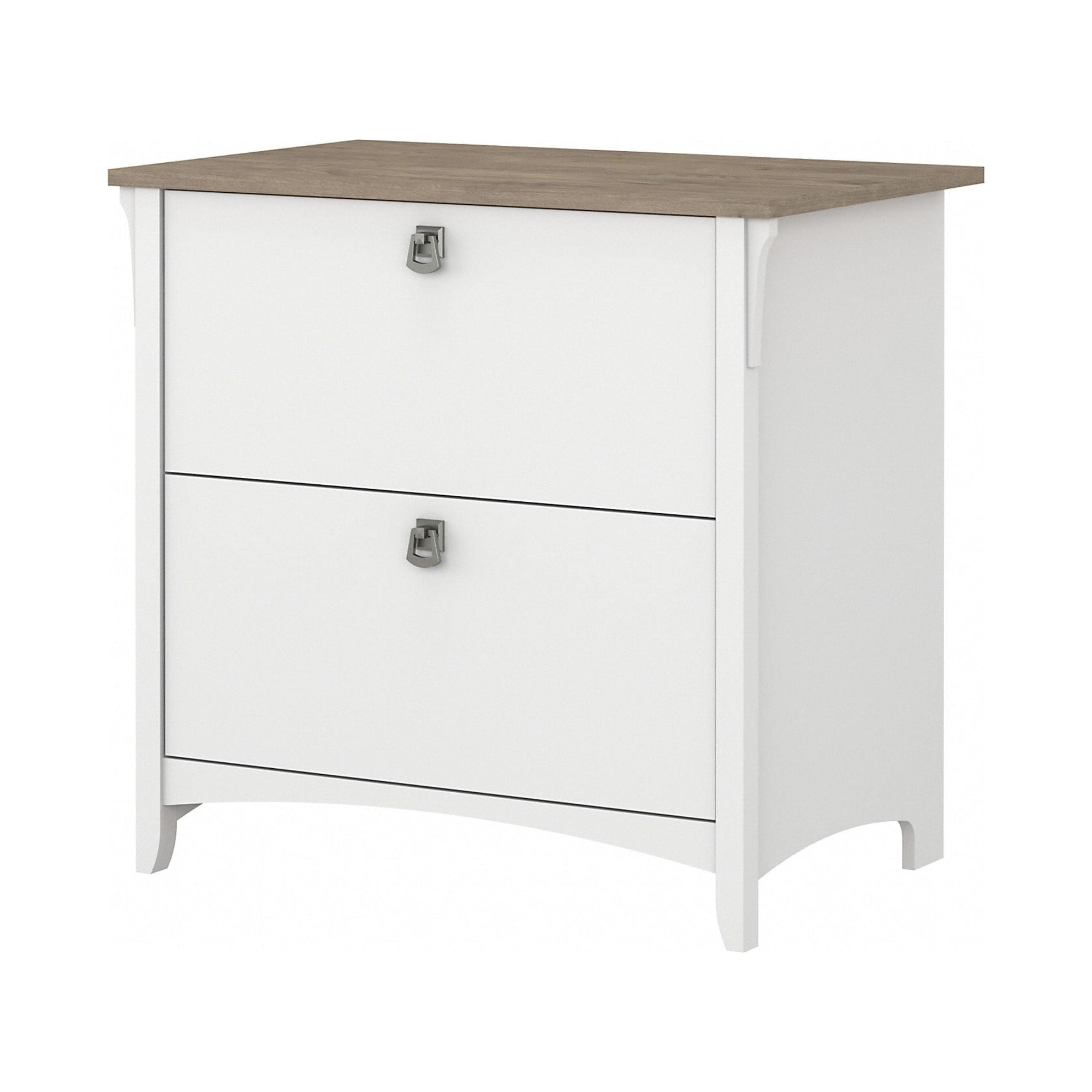 Bush Furniture Salinas Lateral File Cabinet, 2 Drawer, Shiplap Gray & Pure White