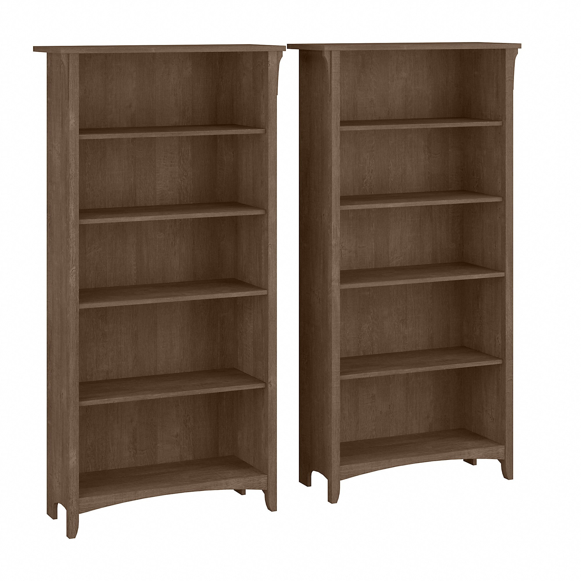 Khadesha Tall 5 Shelf Bookcase - Set Of 2