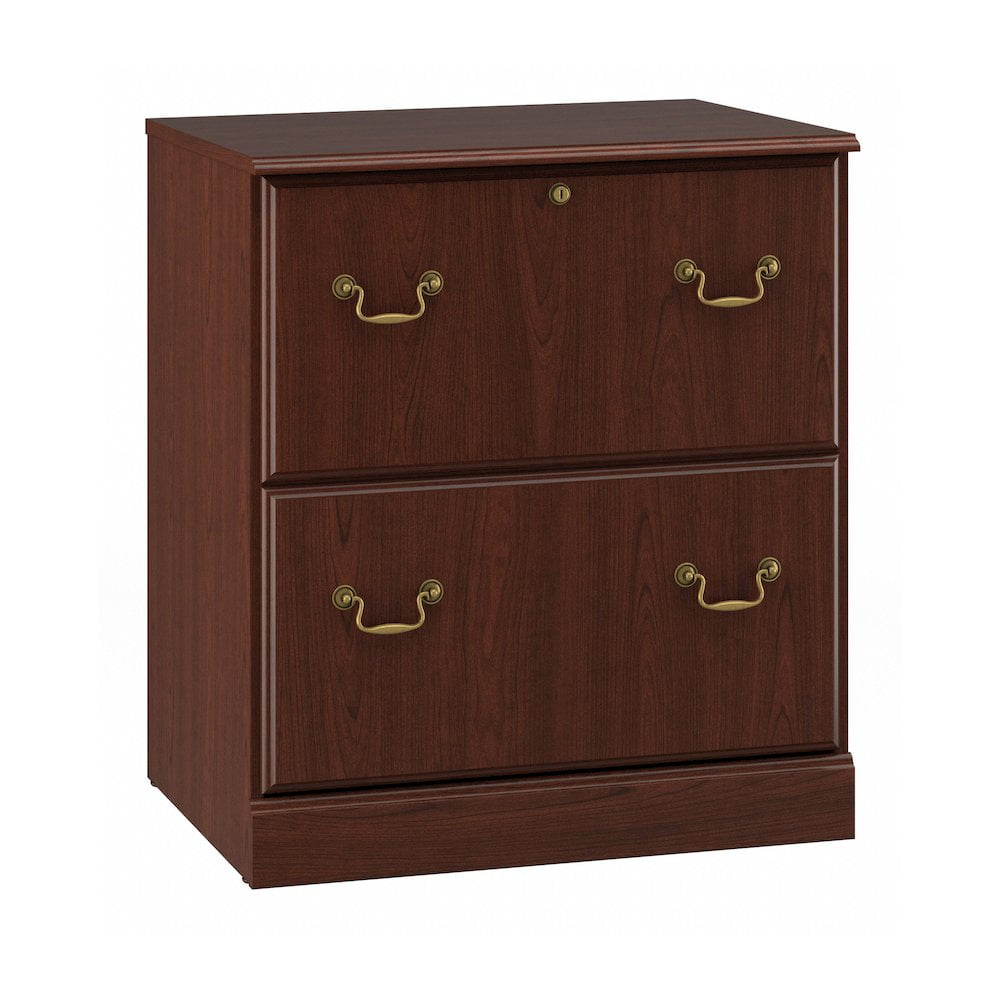 Bush Furniture Saratoga Lateral File Cabinet in Harvest Cherry