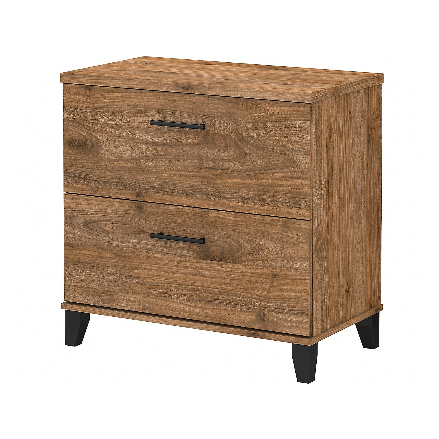 Bush Furniture Somerset Lateral File Cabinet, 2 Drawer, Fresh Walnut