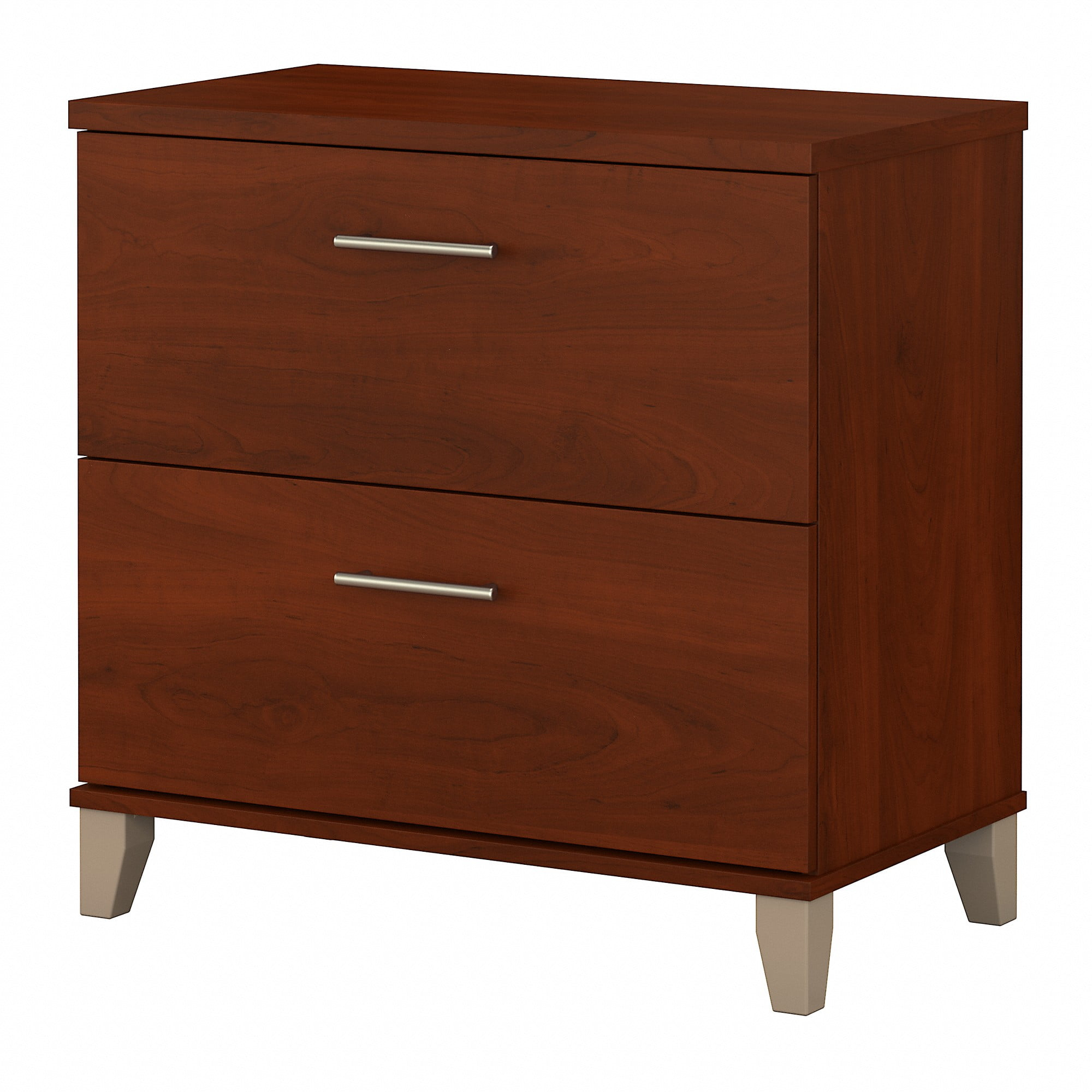Bush Furniture Somerset Lateral File Cabinet, 2 Drawer, Hansen Cherry
