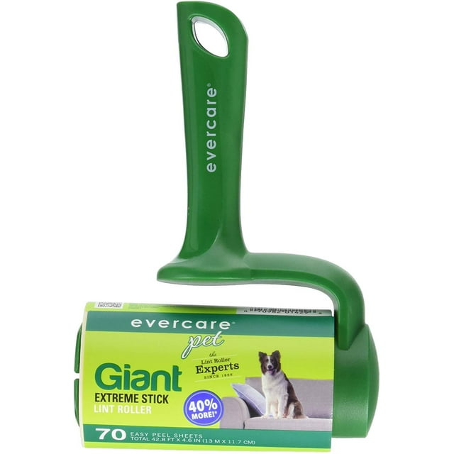 Evercare Pet Extreme Stick Lint Roller, Giant, 70 Sheets