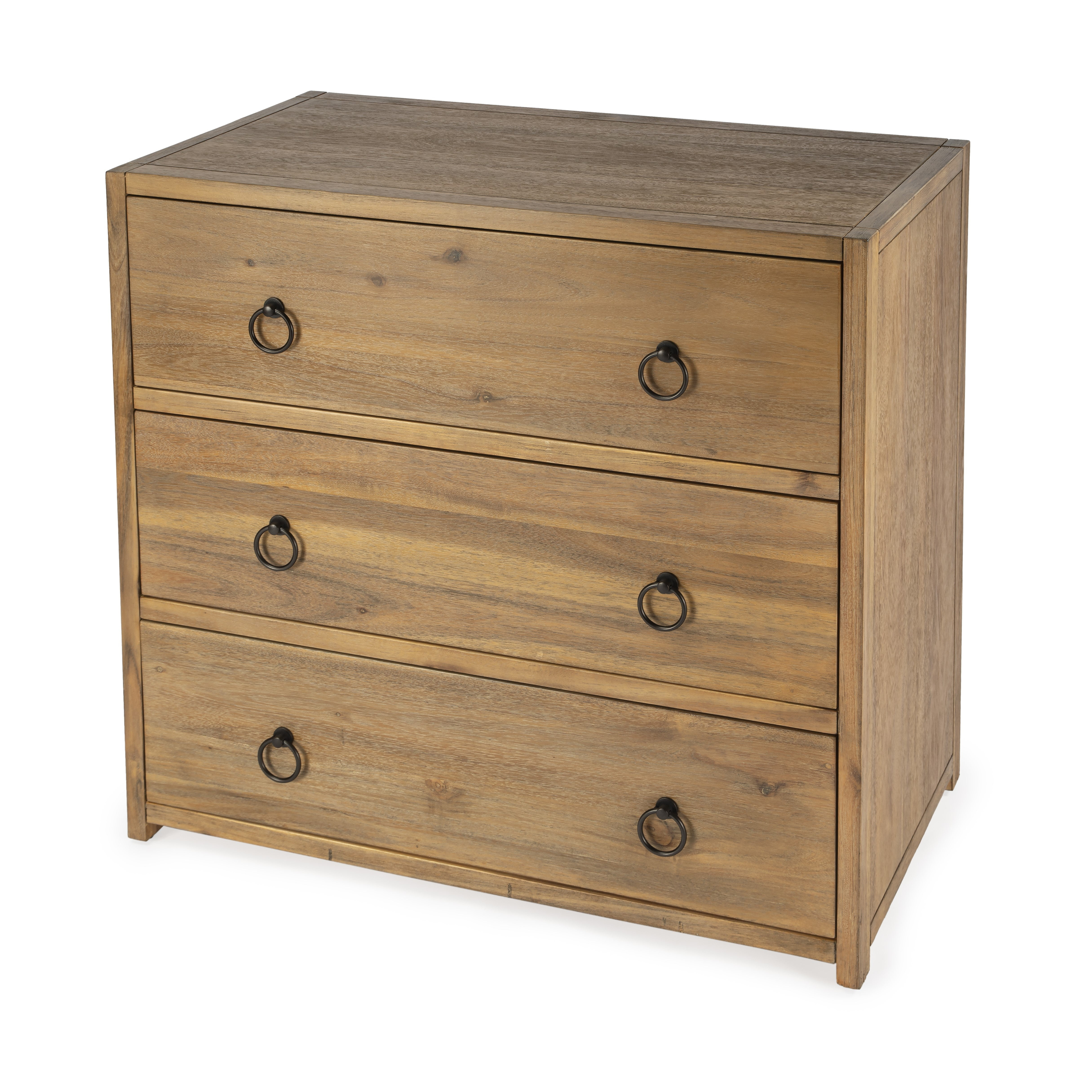 Butler Lark Natural Wood 3 Drawer Chest