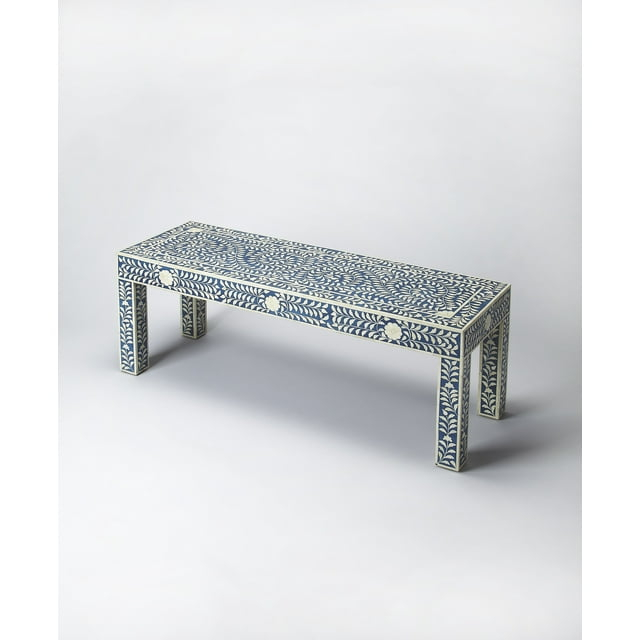 Butler Specialty Bone Inlay Bench In Blue Bone Inlay