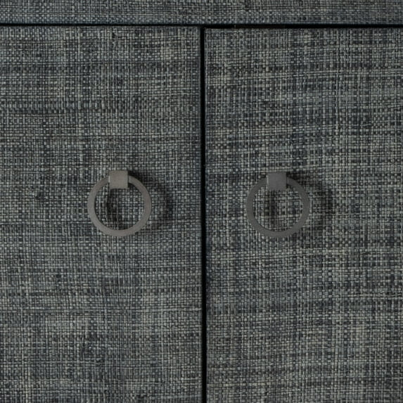 Butler Specialty Company Bar Harbor Raffia 4 Door 70" Sideboard - Charcoal