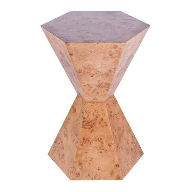 Butler Specialty Company Billie Burl Wood Hexagon Side Table - Traditional Burl