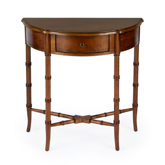 Butler Specialty Company Skilling Wood Demilune Console Table - Olive Ash