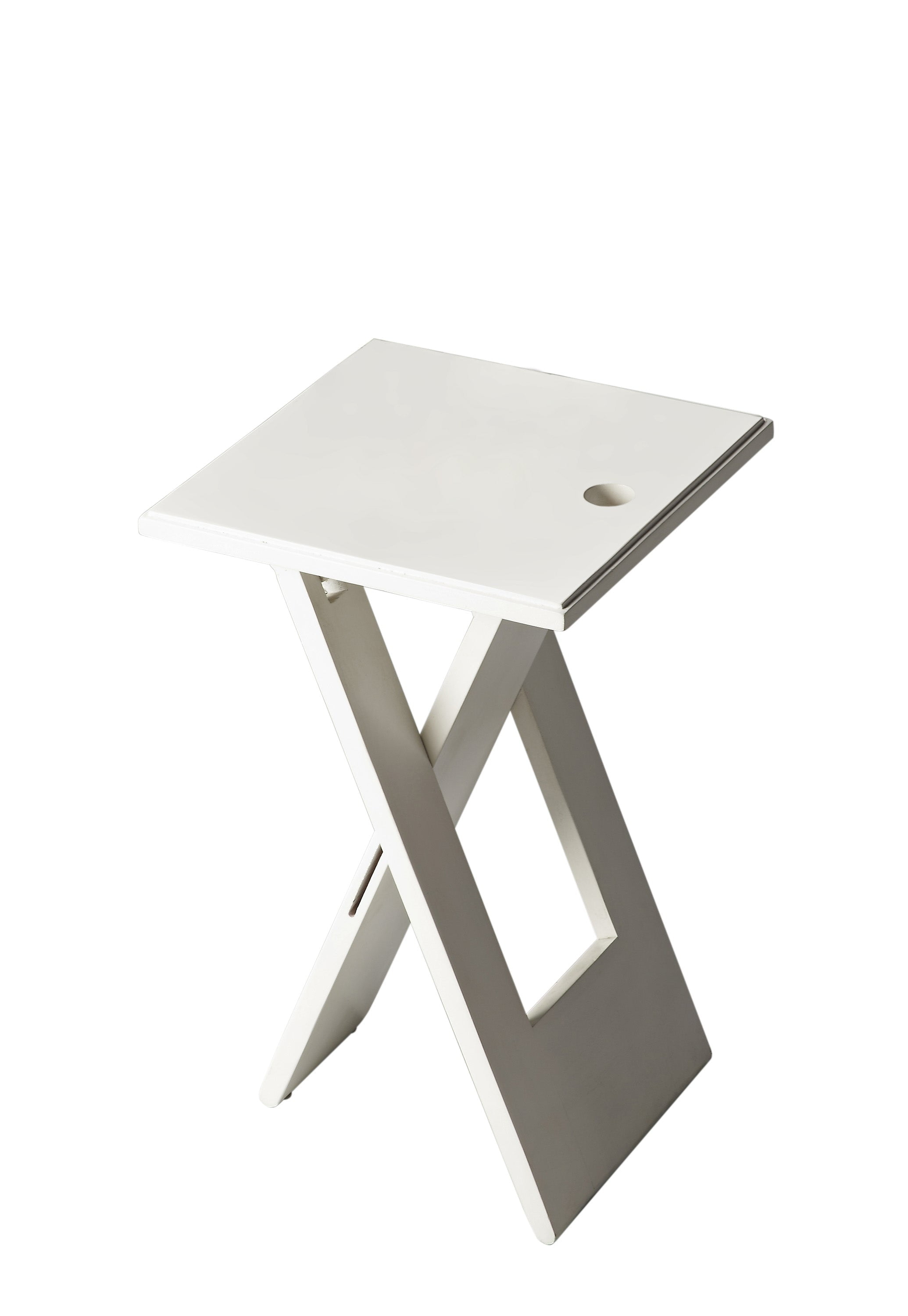 Butler Specialty Loft Square Folding End Table In White