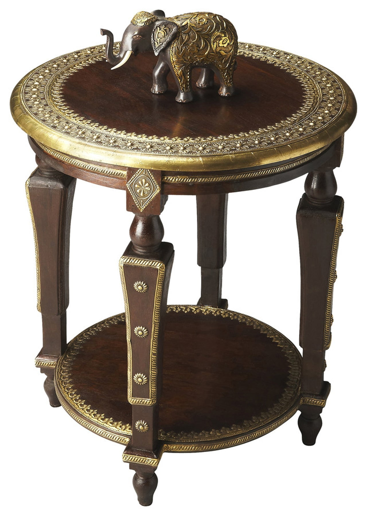 Butler Specialty Ranthore Round Brass Accent Table