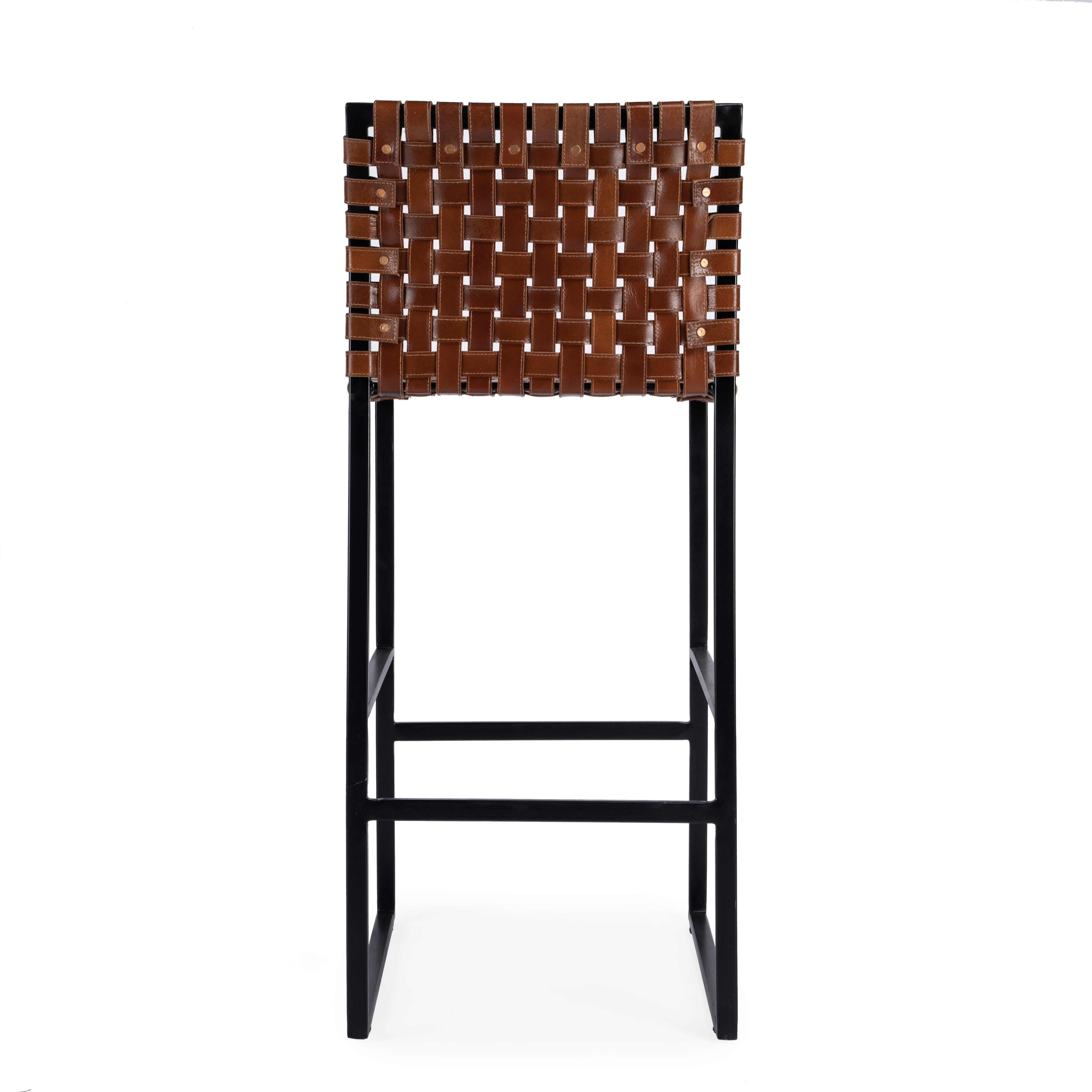 Butler Specialty Urban Woven Leather Bar Stool In Brown