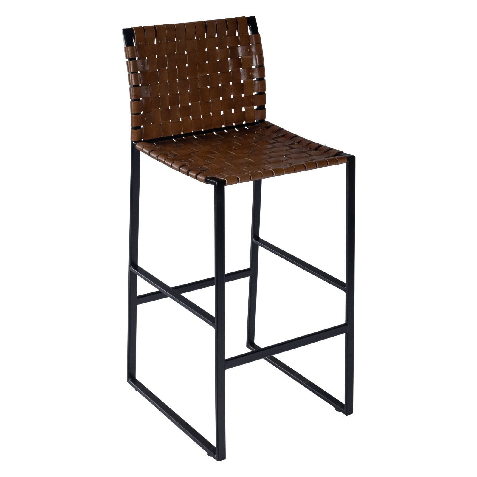 Butler Specialty Urban Woven Leather Bar Stool In Brown