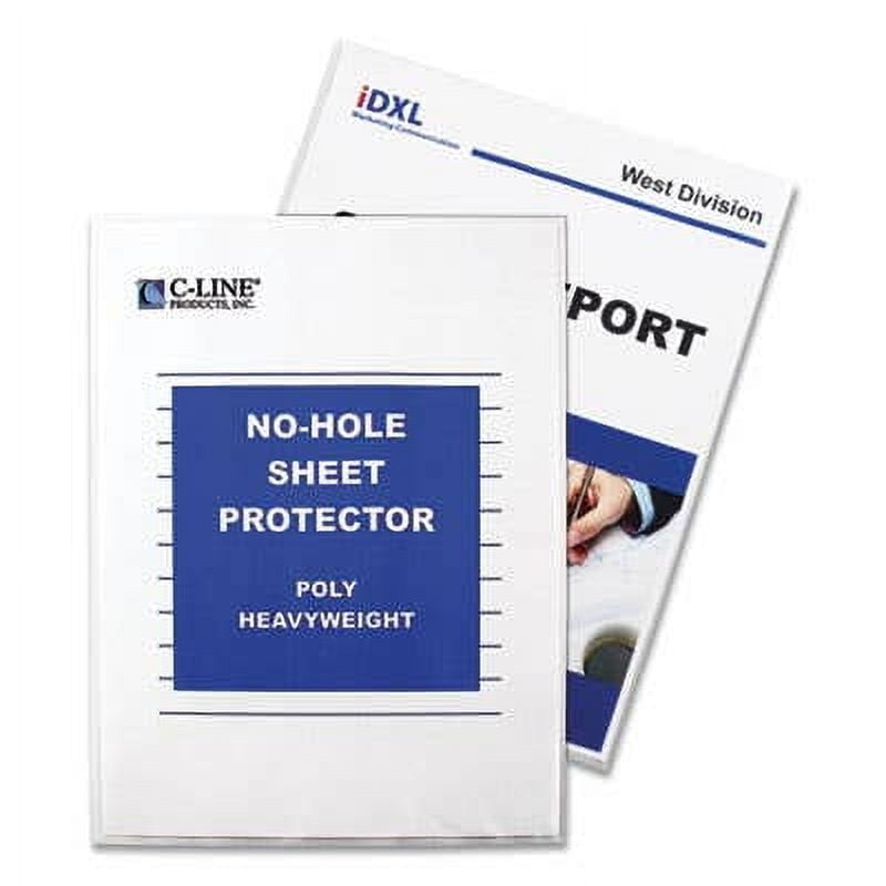 C-Line Top-Load No-Hole Polypropylene Sheet Protector Heavyweight Clear 2" 25/Box 62907