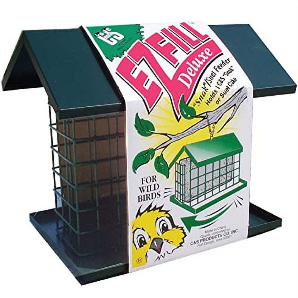 C & S Products EZ Fill Deluxe Suet Feeder, Green