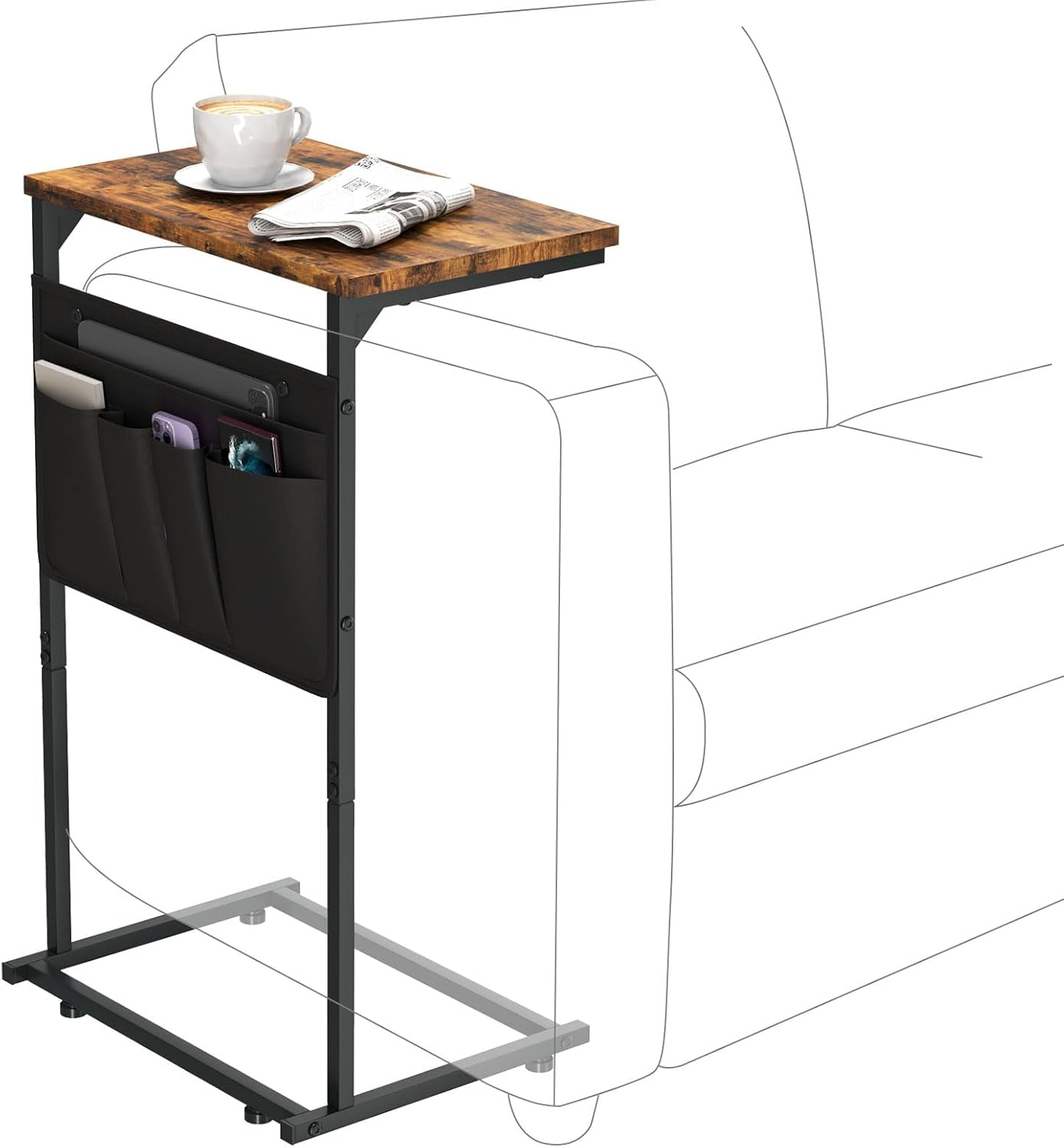 Vantic Rustic Wood Composite Console Table, Brown