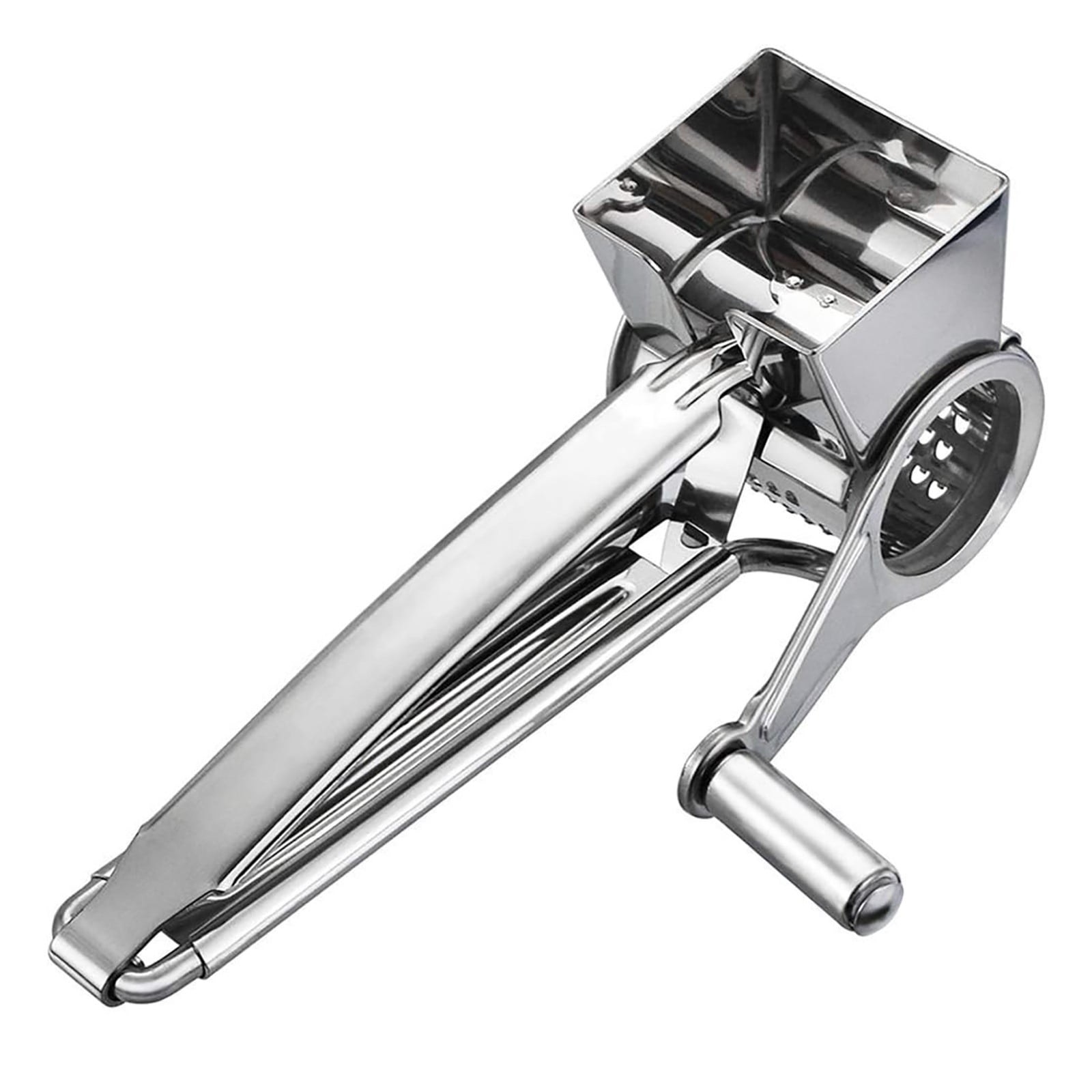 CAKVIICA Multipurpose Cheese Grater With 1 Stainless Steel Handheld Drums For Mozzerella Vegetables And More Ergonomic Design