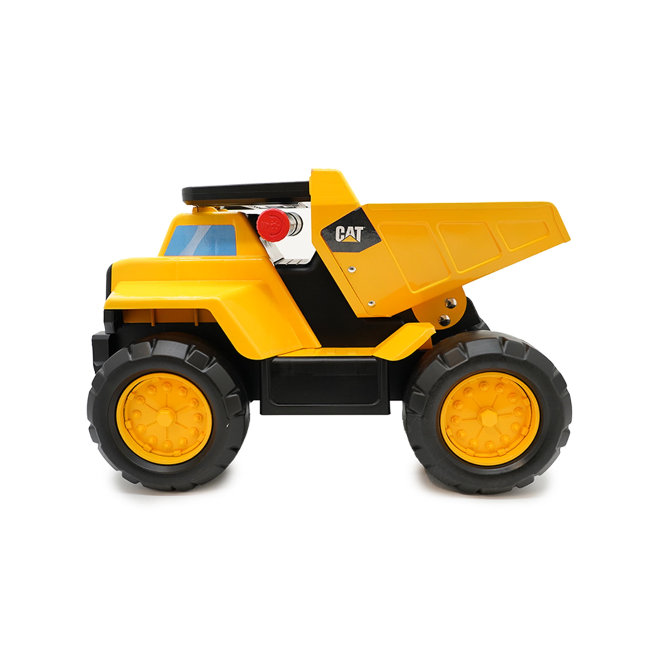CAT Construction Toys, Play and Ride Transforming Steel Dump Truck - Ride On or Classic Play - Real Working Dump Bin - Ideal for 18 months -Built to Last