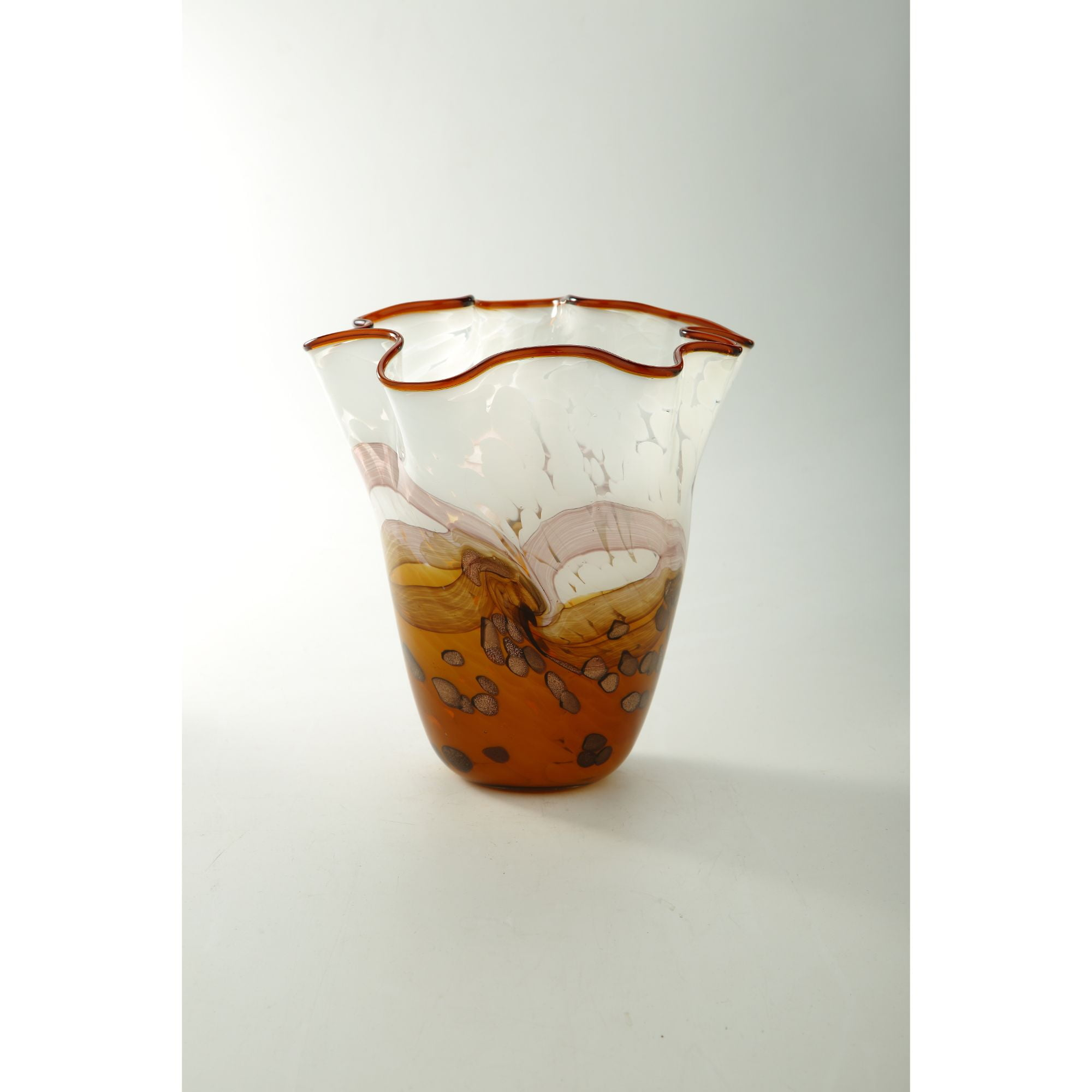 CC Home Furnishings 10" Brown Glass Flower Vase Tabletop Decoration