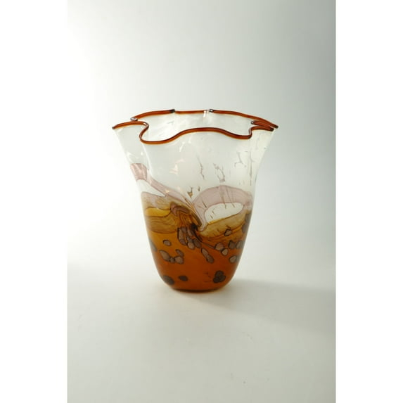 CC Home Furnishings 10" Brown Glass Flower Vase Tabletop Decoration