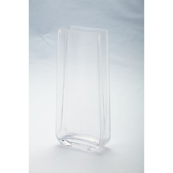 CC Home Furnishings 12" Clear Rectangular Tabletop Glass Vase