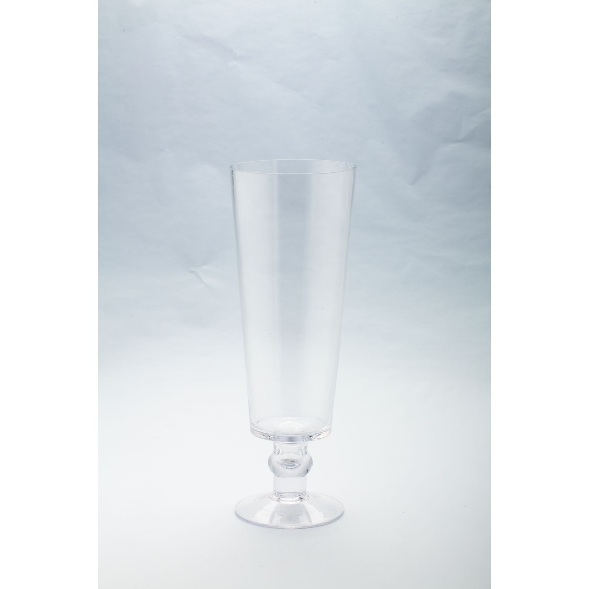 CC Home Furnishings 15" Clear Champagne Style Glass Vase