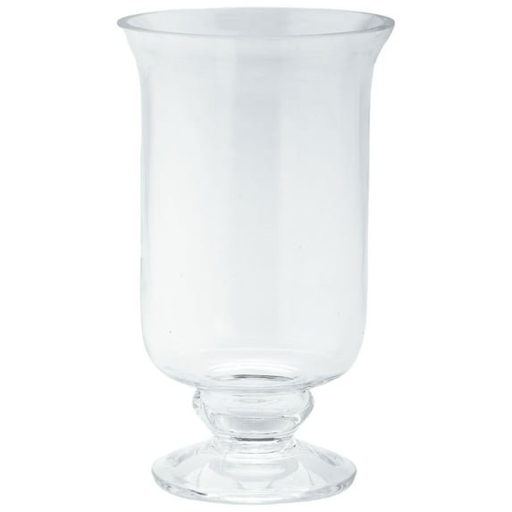 CC Home Furnishings 8.5" Clear Hand Blown Solid Hurricane Glass Candle Holder