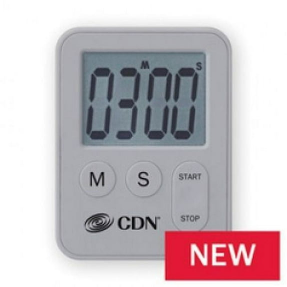 CDN Digital Mini Kitchen Timer with Easy to Read Display and Magnetic Back, 100 Minute, Silver