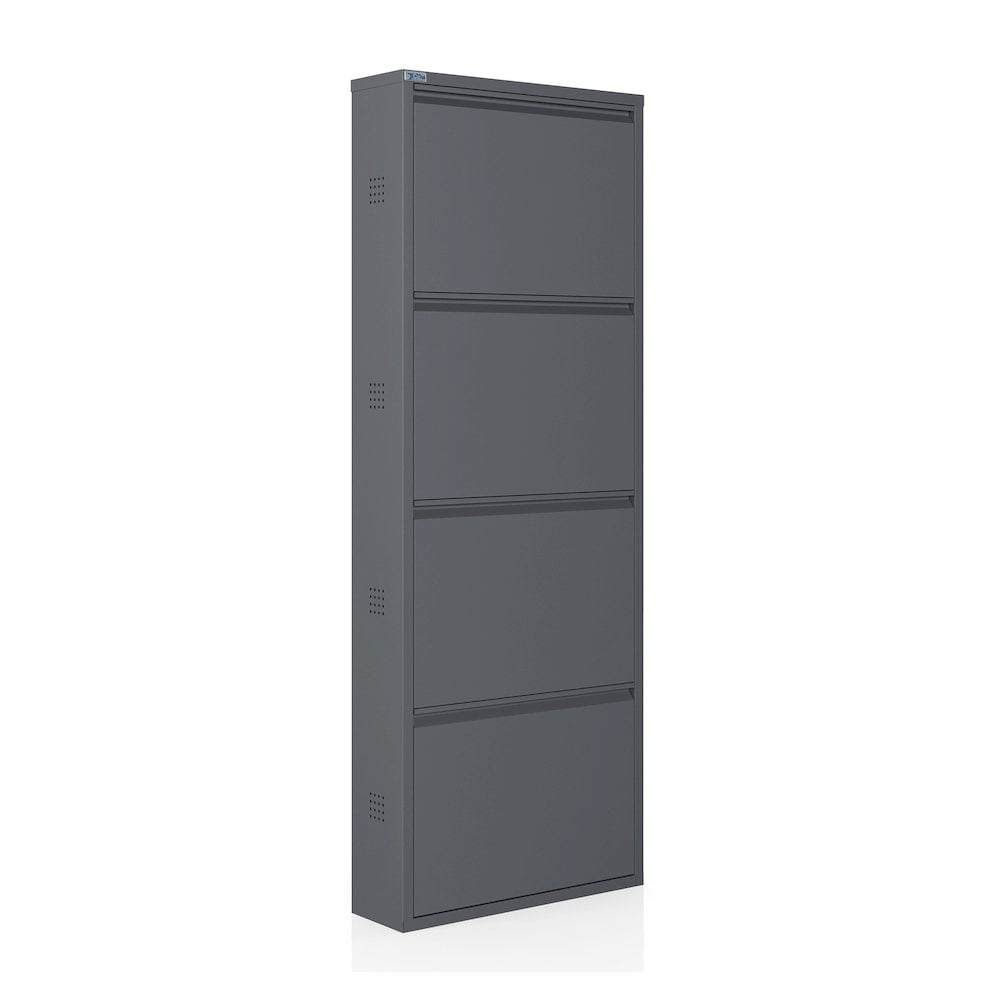 CEHA USA Antibacterial 4 Tier metal shoe cabinet side holes