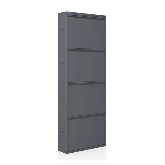 CEHA USA Antibacterial 4 Tier metal shoe cabinet side holes