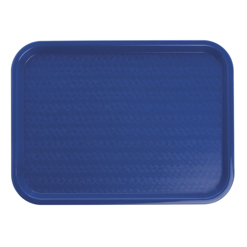 CFS CT121614 Cafe Standard Plastic Cafeteria/Fast Food Tray, NSF Certified, BPA Free, 16" Length x 12" Width, Blue (Pack of 24)