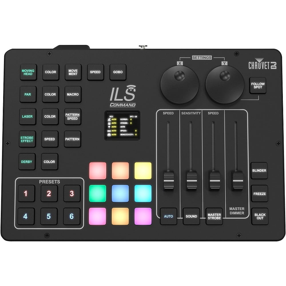 ILS Command Black Wireless Lighting Controller with Backlit Buttons