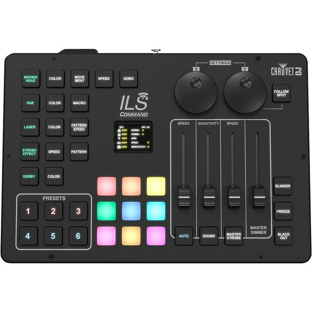 ILS Command Black Wireless Lighting Controller with Backlit Buttons