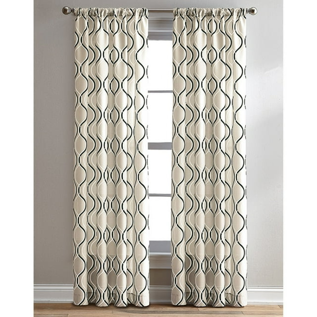CHF Industries Geometric Rod Pocket Energy Efficient Valances, 50 " x 63", Polyester, Adult