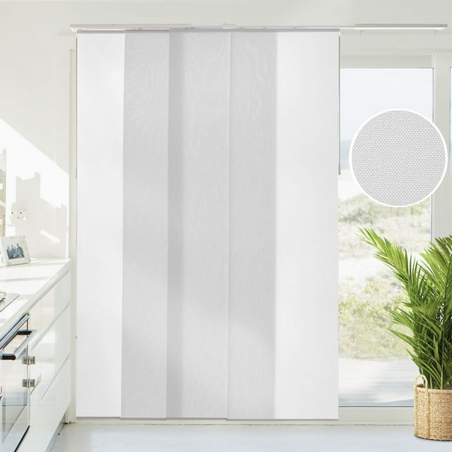CHICOLOGY QUAD RAIL SLIDING PANEL Brunch Grey (Light Filtering) W:46-86 x H:Up-to 96 inches