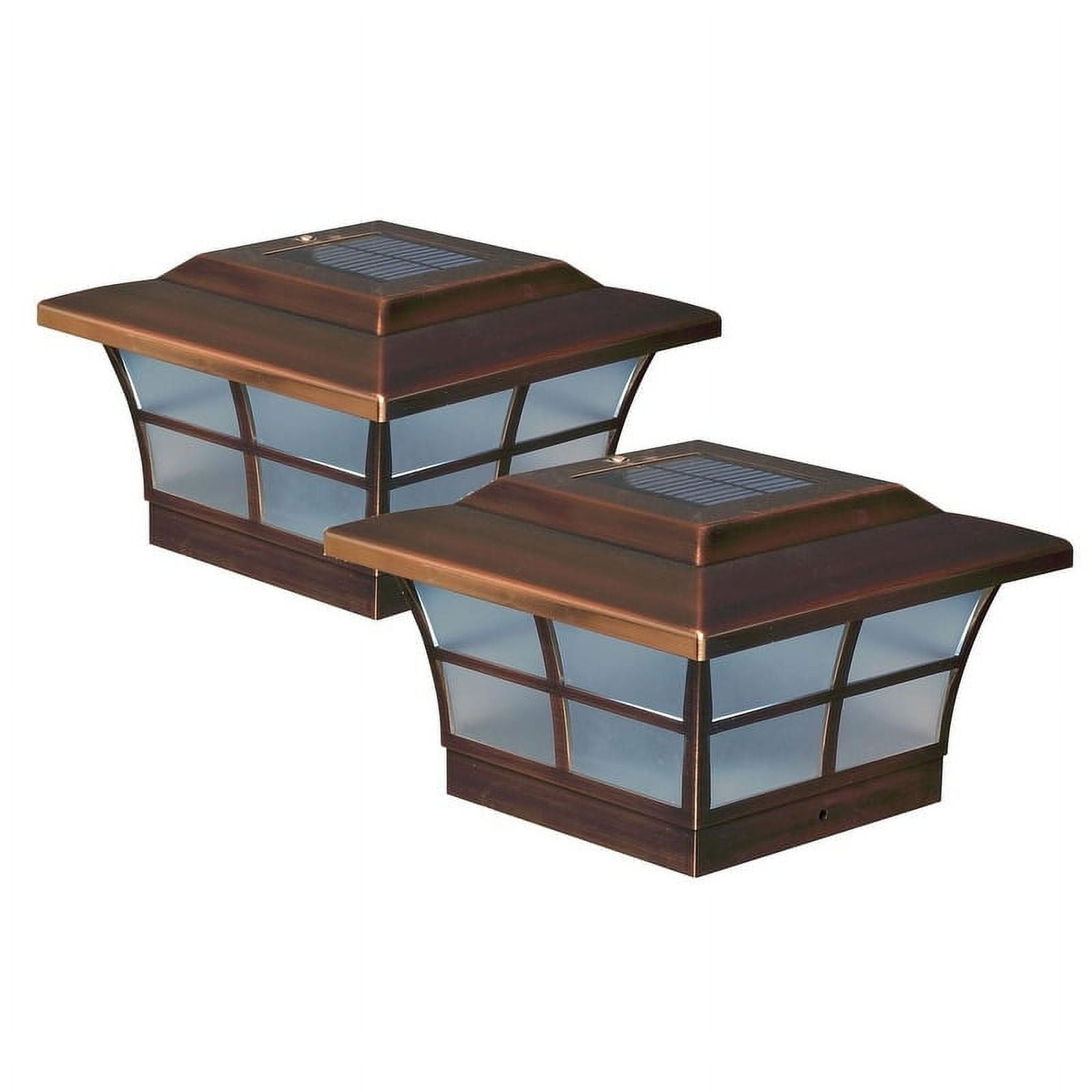 CLASSY CAPS MFG. Classy Caps 6x6 Copper Plated Prestige Solar Post Cap (Set of 2)