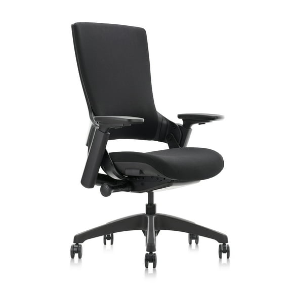 CLATINA Swivel Executive Computer Chair with 3D Armrest and Lumbar Support, Adjustable Ergonomic Fabric Backrest Task Chair for Home Office Conference Room