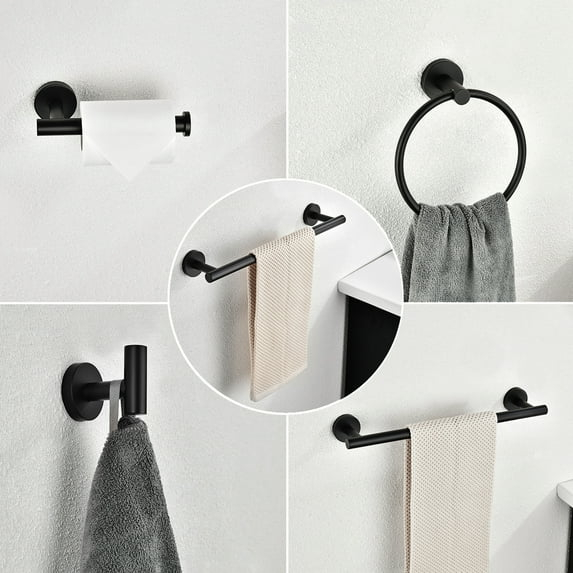 CLEARANCE! 6 Piece Stainless Steel Bathroom Towel Rack Set Wall Mount