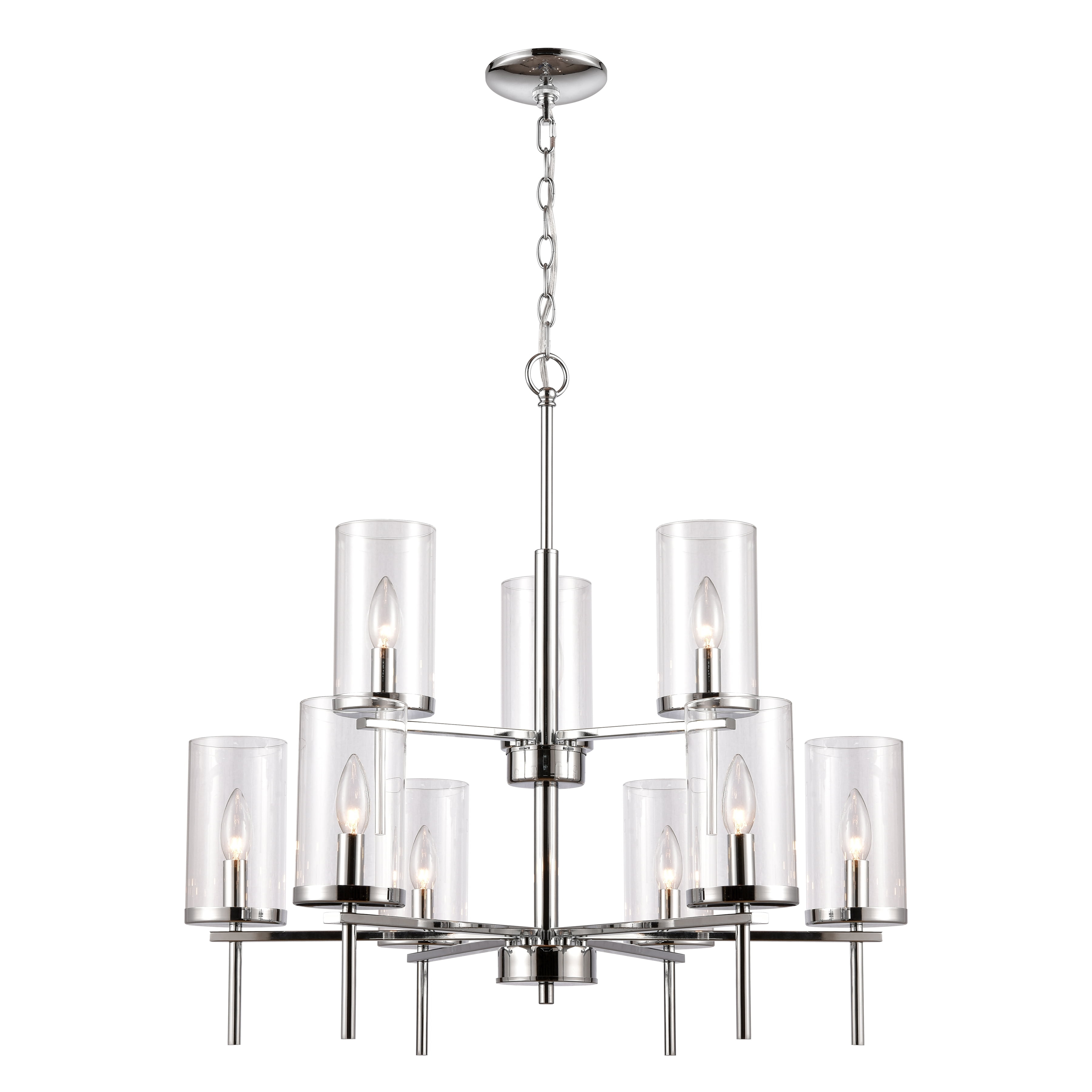 CN290923-Thomas Lighting-9 Light Chandelier-Chrome Finish    -Traditional Installation