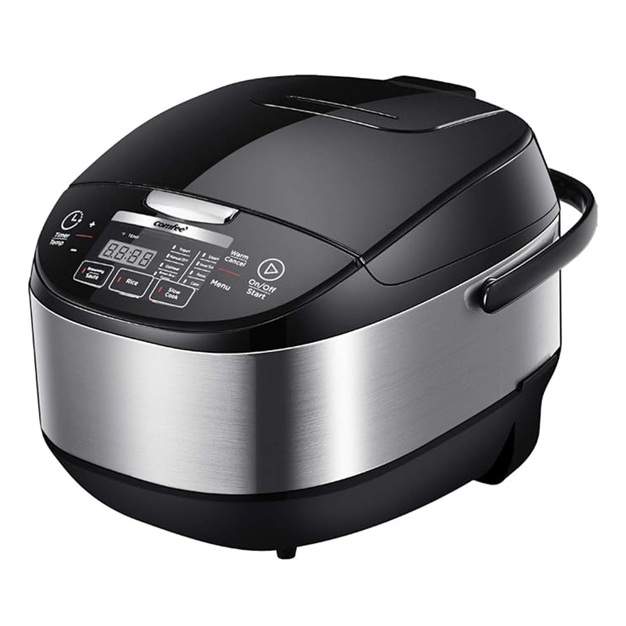 Comfee Multi-Function 10-Cup Electric Rice Cooker, Black - 11 Digital Cooking Programs